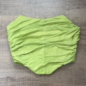 Mesh corset crop top